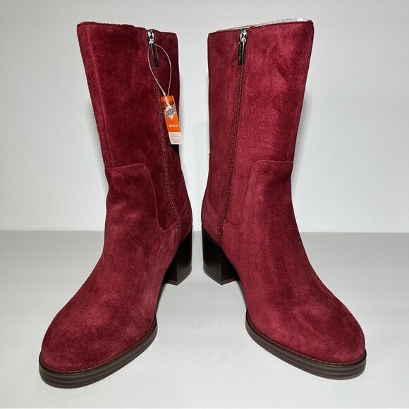 Vince Camuto Zelcinna Water-Repellent Mid-Shaft Suede Boots - Picture 3 of 7